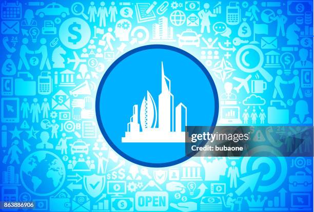 future city icon on business and finance vector background - future car assembly stock illustrations
