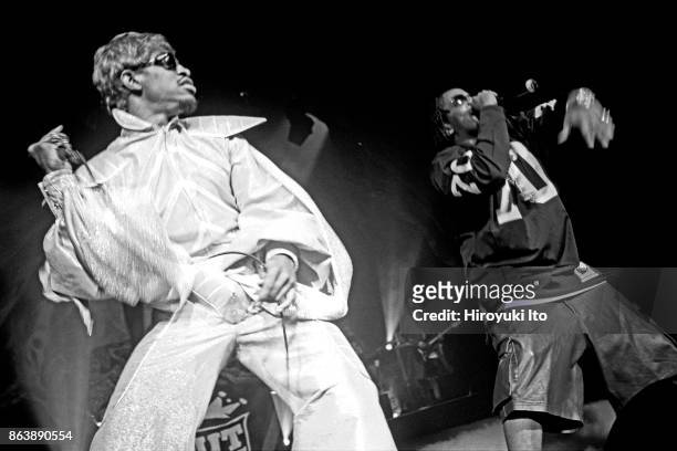 Outkast performing at the Theater at Madison Square Garden on Friday night, March 9, 2001.This image: Dre aka Andre 3000 , left, and Big Boi .