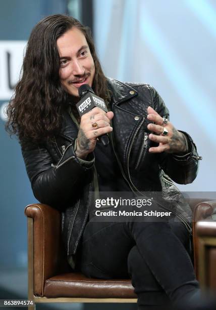 Singer-songwriter Noah Gundersen discusses his new album "White Noise" at Build Studio on October 20, 2017 in New York City.