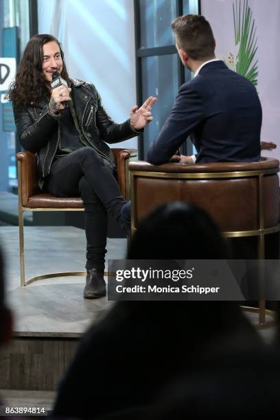 Singer-songwriter Noah Gundersen discusses his new album "White Noise" at Build Studio on October 20, 2017 in New York City.