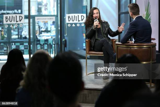 Singer-songwriter Noah Gundersen discusses his new album "White Noise" at Build Studio on October 20, 2017 in New York City.