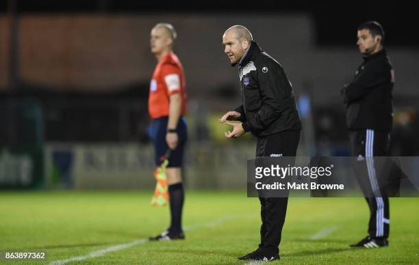Limerick , Ireland - 20 October 2017; Galway United manager Shane Keegan during the SSE Airtricity League Premier Division match between Limerick FC...
