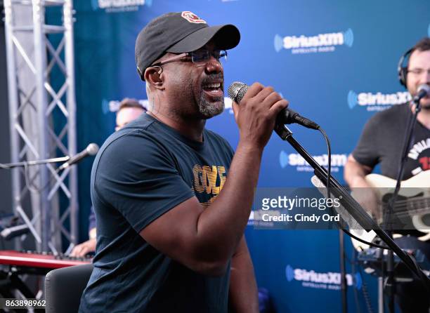 Singer Darius Rucker performs on The Highway at the SiriusXM Studios on October 20, 2017 in New York City.