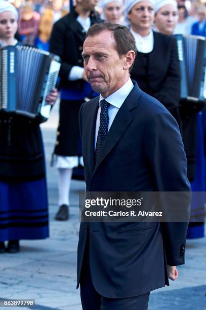 Emilio Butragueno attends the Princesa de Asturias Awards 2017 ceremony at the Campoamor Theater on October 20, 2017 in Oviedo, Spain.