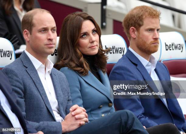 Prince William, Duke of Cambridge, Catherine, Duchess of Cambridge and Prince Harry attend the Coach Core graduation ceremony for more than 150 Coach...