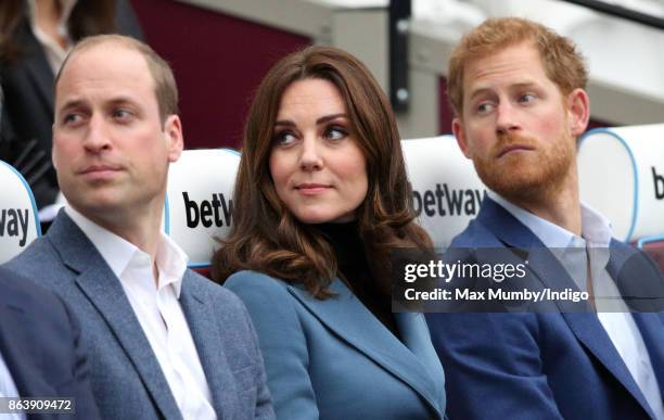 Prince William, Duke of Cambridge, Catherine, Duchess of Cambridge and Prince Harry attend the Coach Core graduation ceremony for more than 150 Coach...