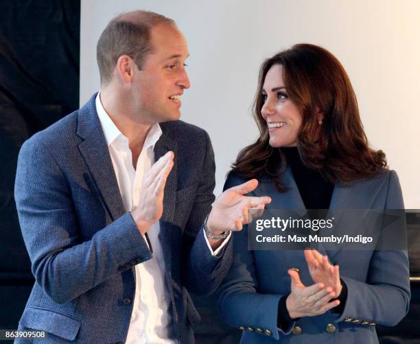 Prince William, Duke of Cambridge and Catherine, Duchess of Cambridge attend the Coach Core graduation ceremony for more than 150 Coach Core...