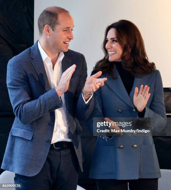 Prince William, Duke of Cambridge and Catherine, Duchess of Cambridge attend the Coach Core graduation ceremony for more than 150 Coach Core...