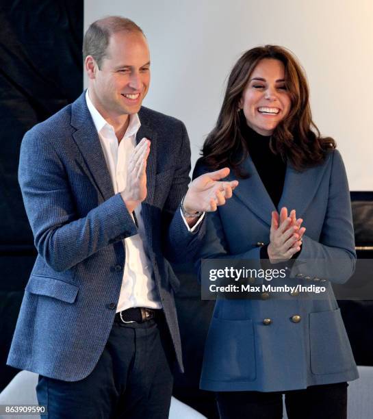 Prince William, Duke of Cambridge and Catherine, Duchess of Cambridge attend the Coach Core graduation ceremony for more than 150 Coach Core...