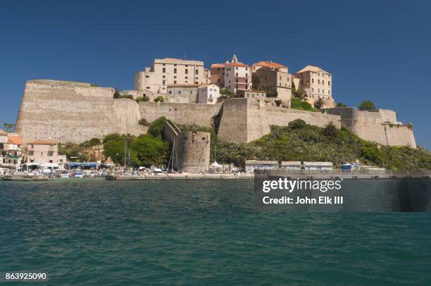 calvi citadel - corsica foto e immagini stock