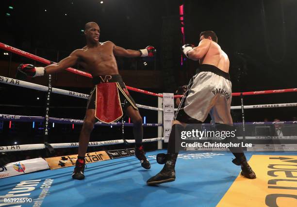 Michael "Venom" Page seems to dance as he fights against Jonathan Castano in the Cruiserweight fight during the Hayemaker Ringstar Fight Night at O2...