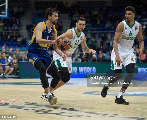 Alexey Shved, #1 of Khimki Moscow Region in action during the 2017/2018 Turkish Airlines EuroLeague Regular Season Round 2 game between Khimki Moscow...