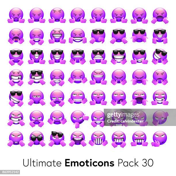 ultimate emoticons pack 30 - yawn stock illustrations