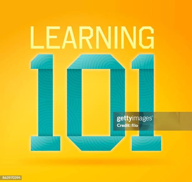 stockillustraties, clipart, cartoons en iconen met 101 onderwijs leren - 101