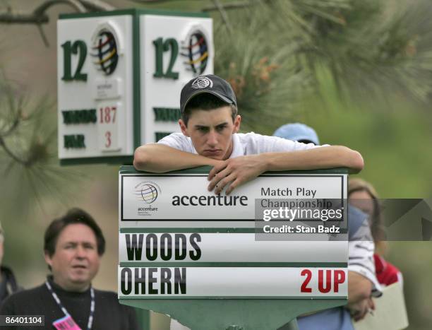 Nick O'Hern in action during the second round of match play at the 2005 WGC Accenture Match Play Championship, February 25 held at La Costa Resort...