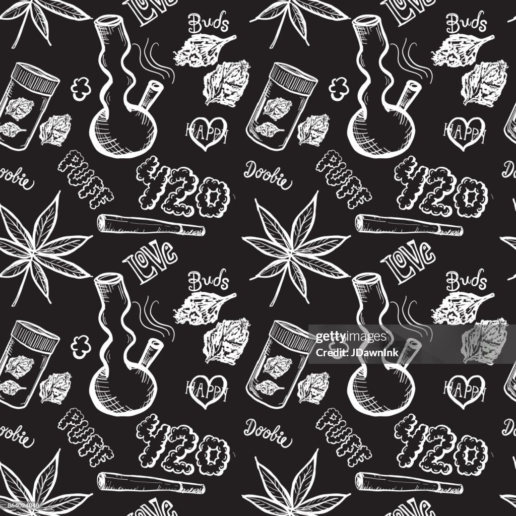 Weed Pattern Vector Weed Pattern Design Cannabis Leaves Colorful Background Pattern Stock
