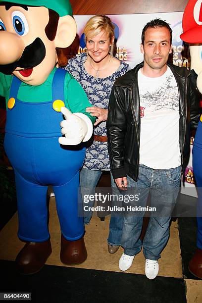 Celine Geraud and Ludovic Giuly attend Micromania Games Awards at La Cigale on May 5, 2009 in Paris, France.