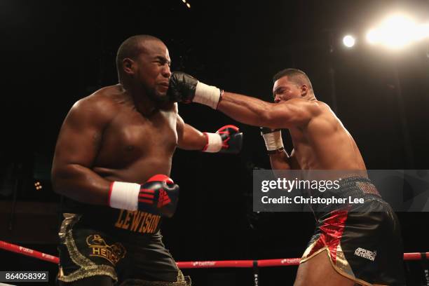 Joe "Juggernaut" Joyce in action as he beats Ian Lewison in the Heavyweight Fight during the Hayemaker Ringstar Fight Night at O2 Indigo on October...