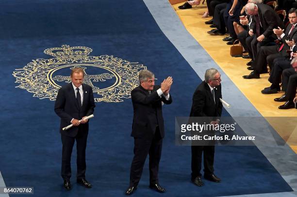 President of the European Commission Jean-Claude Juncker , President of the European Parliament Antonio Tajani and President of the European Council...