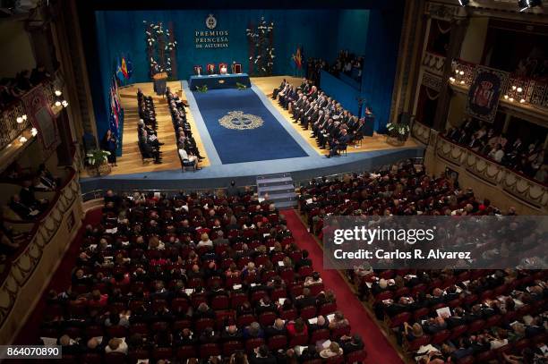 General view of the Princesa de Asturias Awards 2017 ceremony at the Campoamor Theater on October 20, 2017 in Oviedo, Spain.