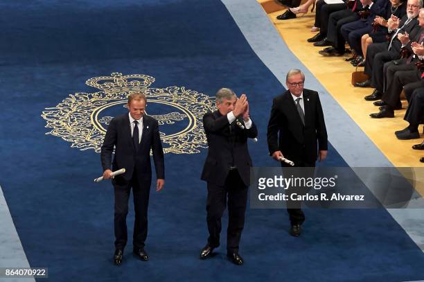 President of the European Commission Jean-Claude Juncker , President of the European Parliament Antonio Tajani and President of the European Council...