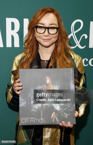 Tori Amos promotes her new album "Native Invader" at Barnes & Noble Union Square on October 20, 2017 in New York City.