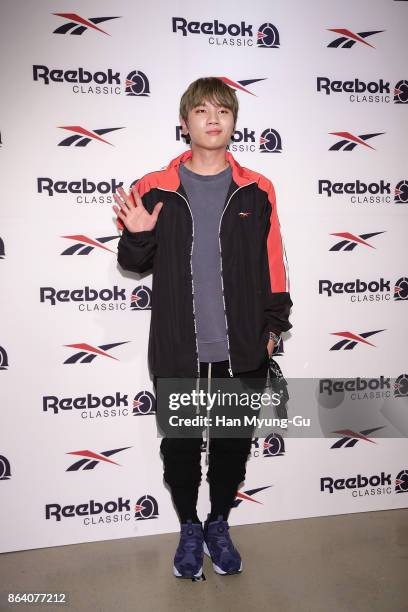 South Korean singer K. Will attends the Reebok Classic 'Kasina X Workout' Collaboration Photocall on October 20, 2017 in Seoul, South Korea.