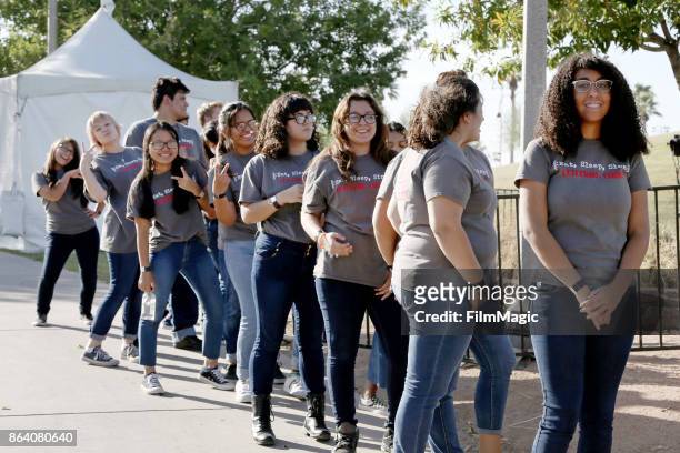 Central High School Choir "Vivace" and Guitar Ensemble perform at The Lookout during day 1 of the 2017 Lost Lake Festival on October 20, 2017 in...