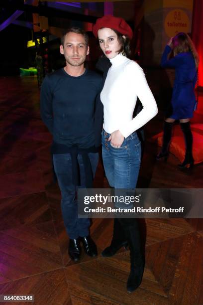 Artists Ora Ito and Alice Grenier-Nebout attend the "Bal Jaune Elastique 2017" : Dinner Party at Palais Brongniart during FIAC on October 20, 2017 in...