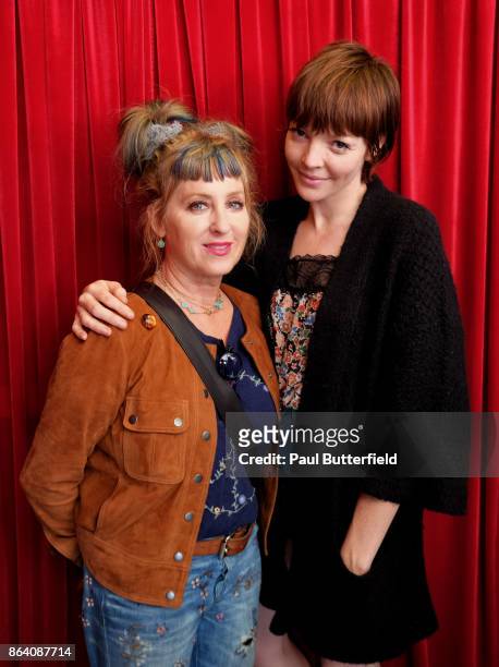 Actors Kimmy Robertson and Nicole LaLiberte pose at Showtime's "Twin Peaks" Double R Diner Pop-Up on Melrose Avenue on October 20, 2017 in Los...