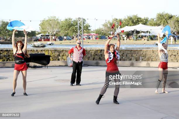 The Circus Farm performs at The Lookout during day 1 of the 2017 Lost Lake Festival on October 20, 2017 in Phoenix, Arizona.