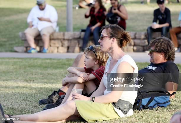 Festivalgoers watch The Circus Farm perform at The Lookout during day 1 of the 2017 Lost Lake Festival on October 20, 2017 in Phoenix, Arizona.