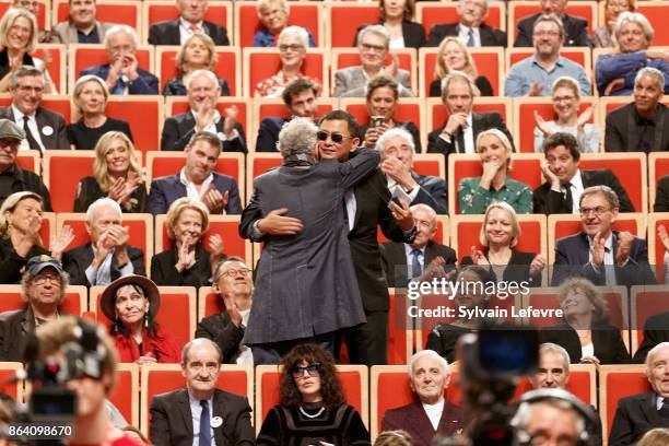 Wong Kar-wai ad Christopher Doyle attend The Lumiere Prize ceremony during 9th Film Festival Lumiere on October 20, 2n017 in Lyon, France.