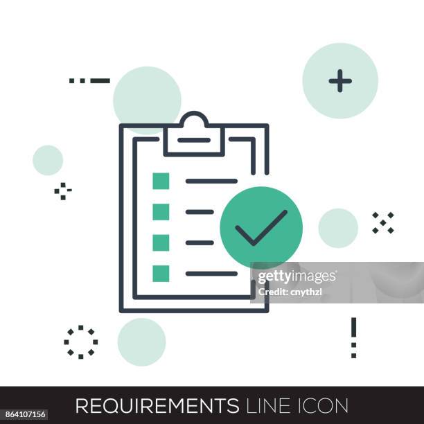 anforderungen liniensymbol - mathematische funktion stock-grafiken, -clipart, -cartoons und -symbole