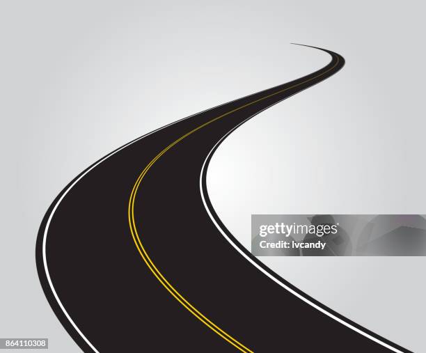 curved road - winding road stock illustrations