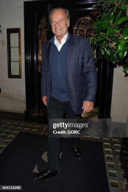 Kelsey Grammer leaving Scotts restaurant Mayfair on October 20, 2017 in London, England.