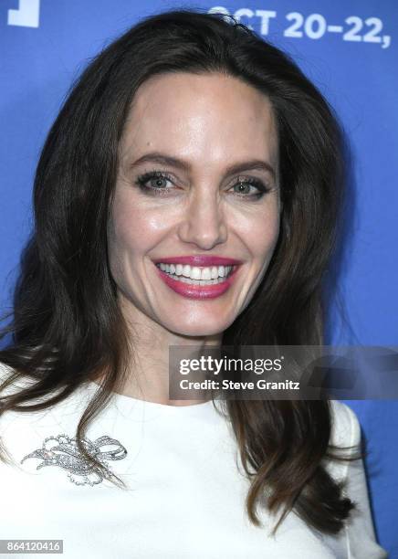 Angelina Jolie arrives at the Premiere Of Gkids' "The Breadwinner" at TCL Chinese 6 Theatres on October 20, 2017 in Hollywood, California.