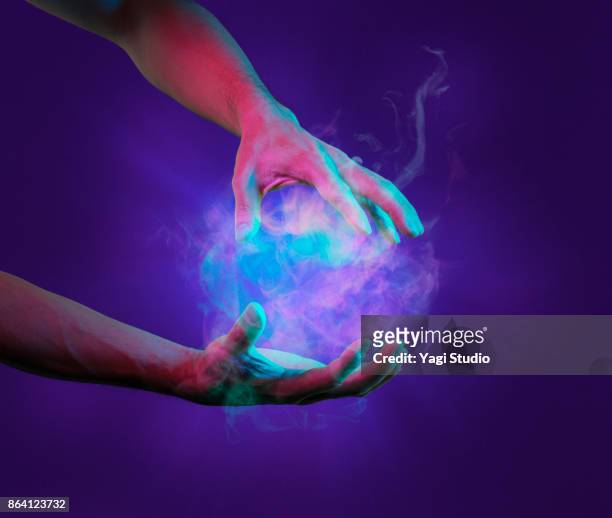 hand and smoke - ethereal stock pictures, royalty-free photos & images