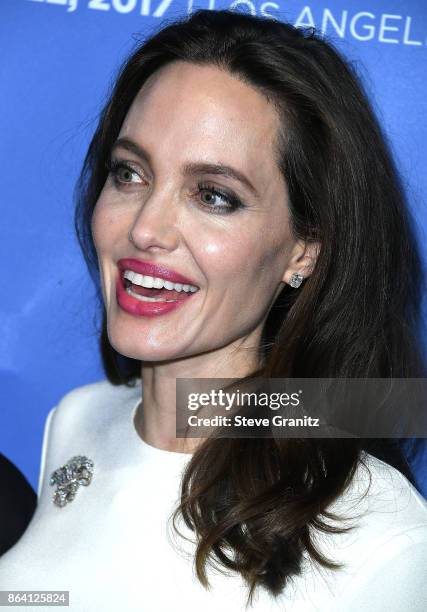 Angelina Jolie arrives at the Premiere Of Gkids' "The Breadwinner" at TCL Chinese 6 Theatres on October 20, 2017 in Hollywood, California.