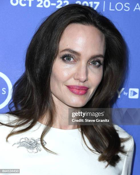 Angelina Jolie arrives at the Premiere Of Gkids' "The Breadwinner" at TCL Chinese 6 Theatres on October 20, 2017 in Hollywood, California.