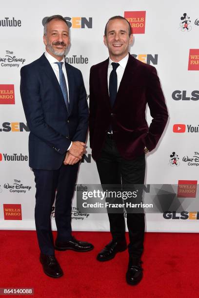 David Kohan and Max Mutchnick at the 2017 GLSEN Respect Awards at the Beverly Wilshire Four Seasons Hotel on October 20, 2017 in Beverly Hills,...