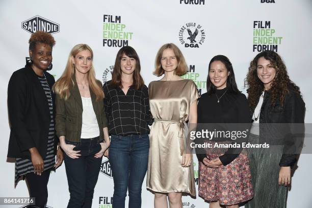 Avril Speaks, Liz Cardenas Franke, Julie Hook, Producers Grant Recipient Lena Vurma, Angela Lee and Lizzie Shapiro attend day 1 of the Film...