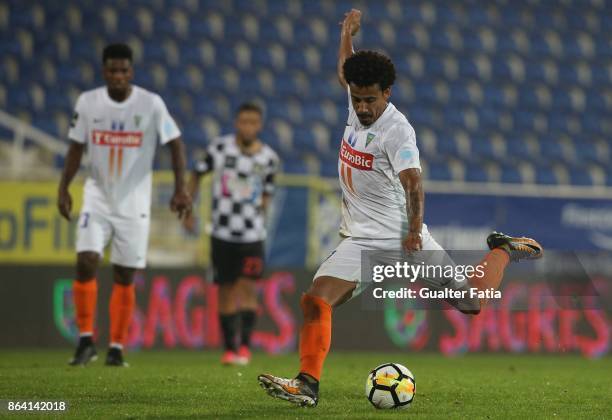 Estoril Praia midfielder Lucas Evangelista from Brazil in action during the Primeira Liga match between GD Estoril Praia and Boavista FC at Estadio...