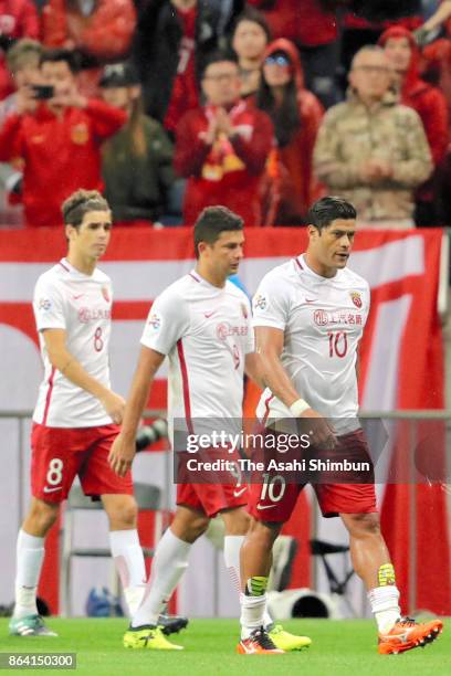 Hulk of Shanghai SIPG shows dejection after his side's 0-1 defeat in the AFC Champions League semi final second leg match between Urawa Red Diamonds...