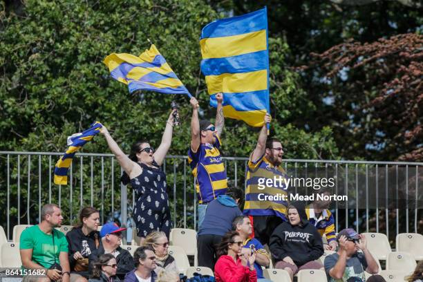 Steamer fans had a lot to cheer about all afternoon during the Mitre 10 Cup Semi Final match between Bay of Plenty and Otago on October 21, 2017 in...