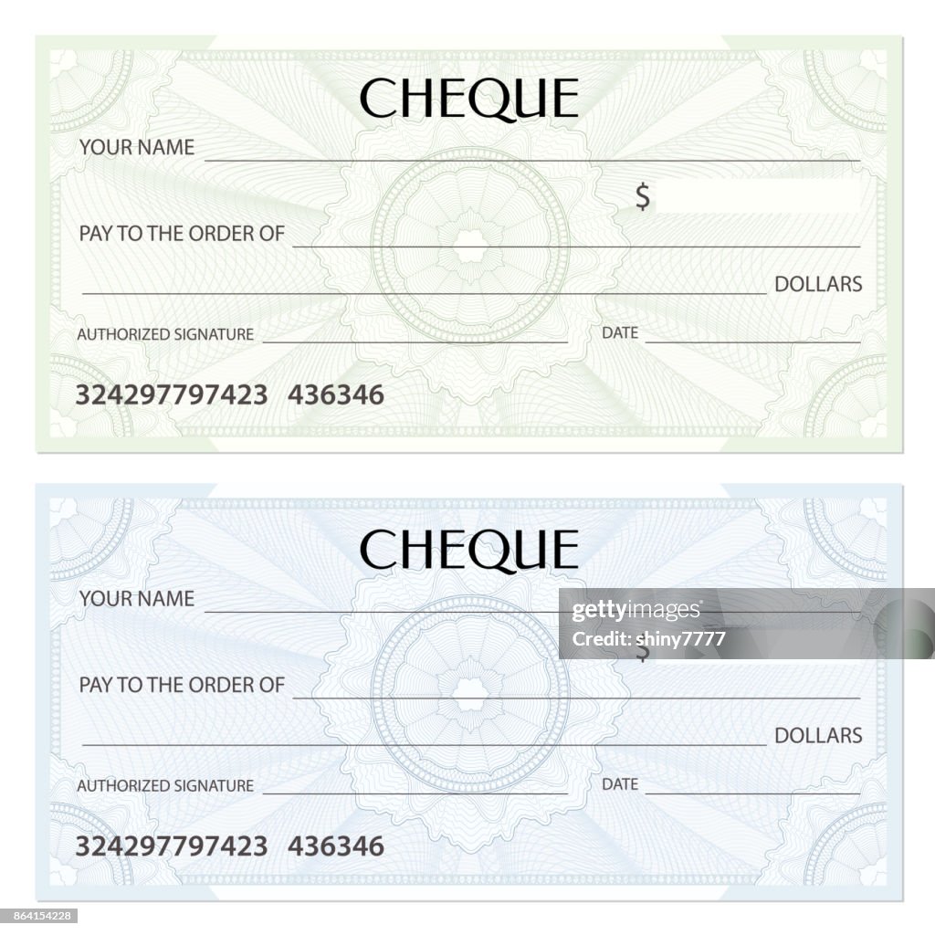 Chef Cheque Pattern Check Cheque Chequebook Template Guilloche Pattern With Watermark ...