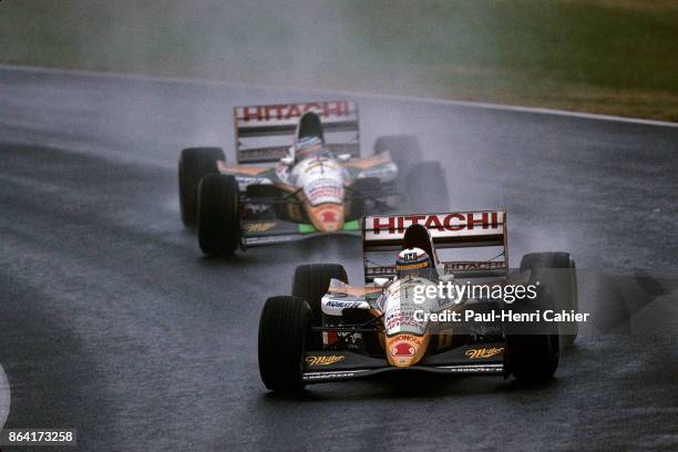 Alex Zanardi, Mika Salo, Lotus-Mugen-Honda 109, Grand Prix of Japan, Suzuka Circuit, 06 November 1994. Alex Zanardi ahead of Lotus teammate Mika Salo...