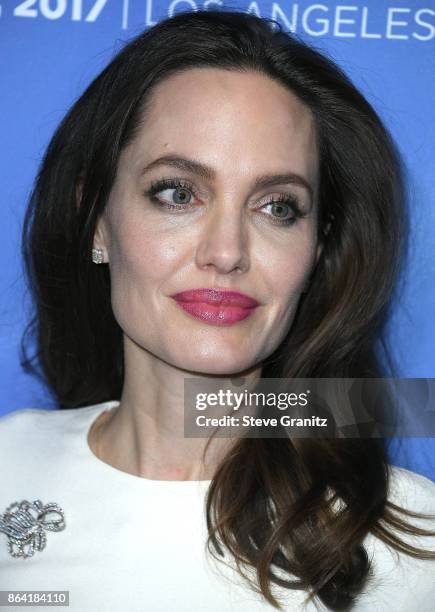 Angelina Jolie arrives at the Premiere Of Gkids' "The Breadwinner" at TCL Chinese 6 Theatres on October 20, 2017 in Hollywood, California.