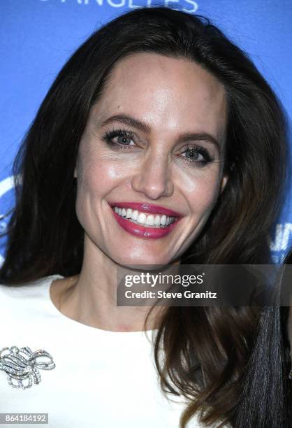 Angelina Jolie arrives at the Premiere Of Gkids' "The Breadwinner" at TCL Chinese 6 Theatres on October 20, 2017 in Hollywood, California.