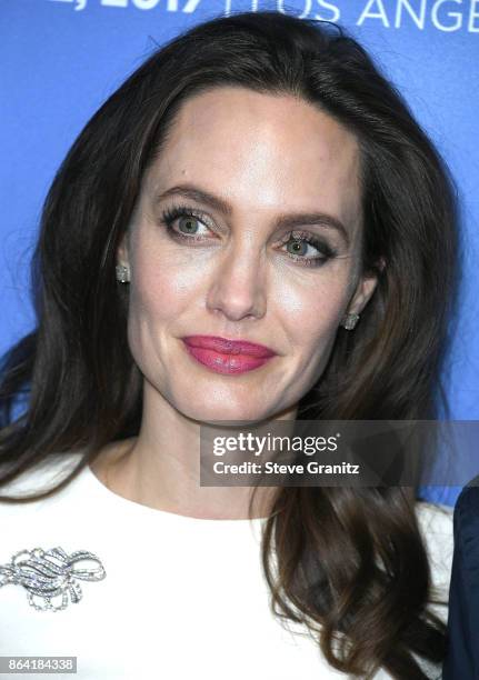 Angelina Jolie arrives at the Premiere Of Gkids' "The Breadwinner" at TCL Chinese 6 Theatres on October 20, 2017 in Hollywood, California.